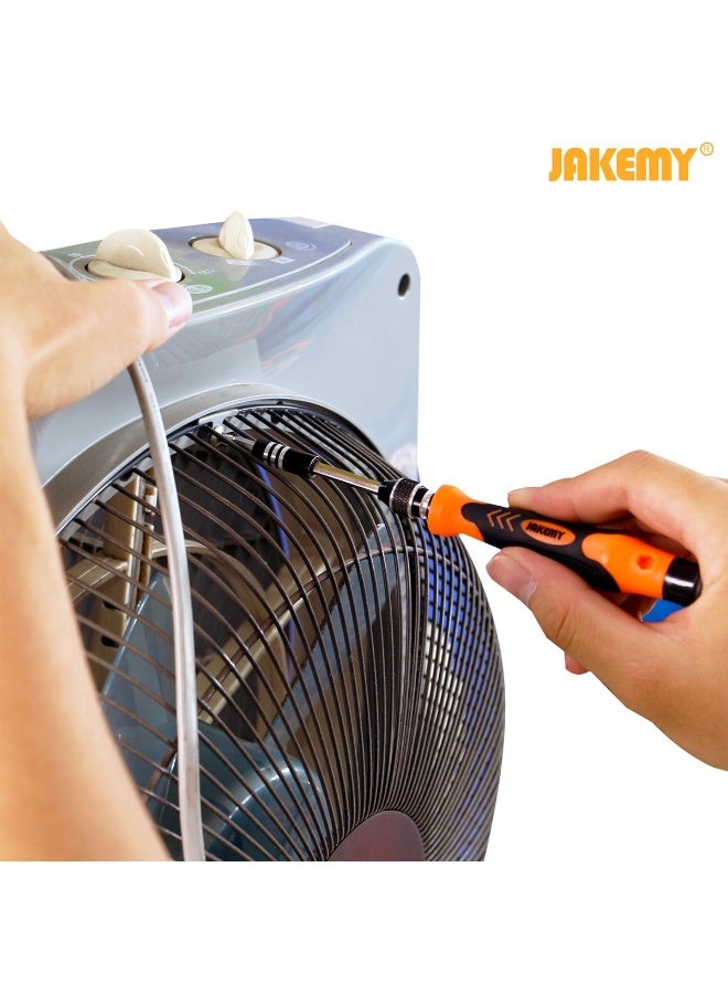 JAKEMY 47-in-1 Precision Screwdriver Toolkit – Professional Electronics Repair Set with Magnetic Driver, 30+ Bits, Pry Tools, Tweezers, Suction Cup & Carry Case for Phones, Laptops & Gadgets JM-8139 - Image 5