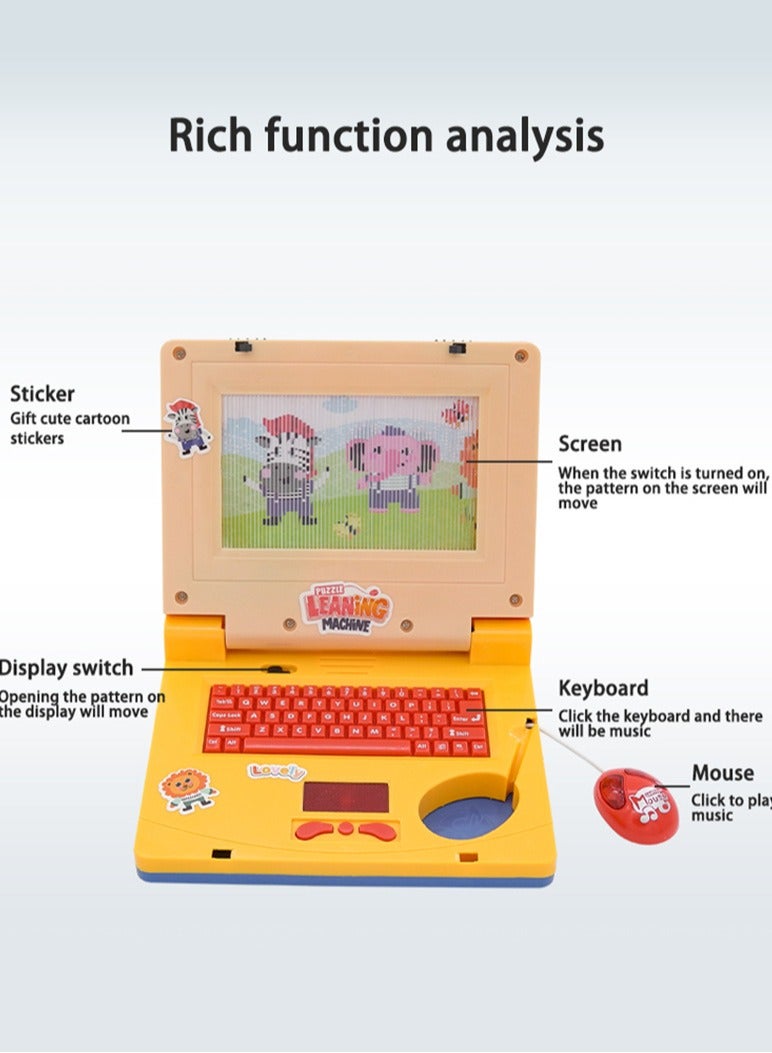 HAQIQA English Learner Educational Toy Laptop For Children's , Random mouse color - Image 5