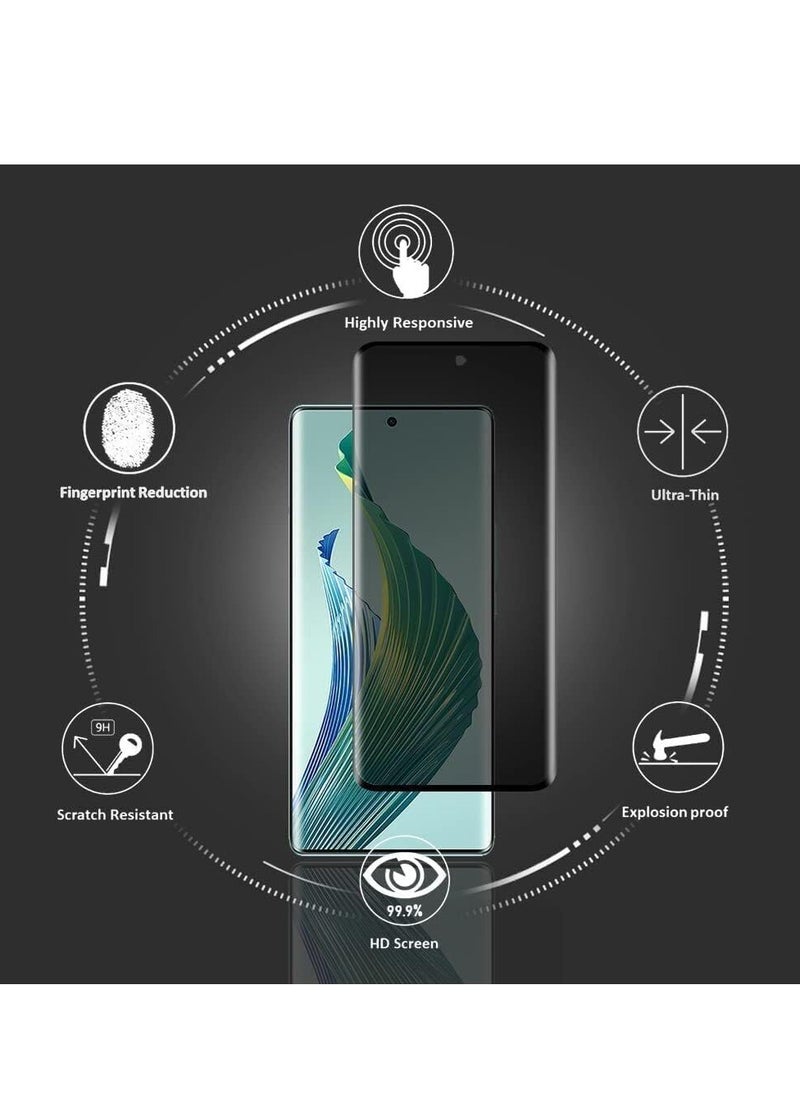 Generic - Honor 70 Privacy Screen Protector,[3D Curved] [5D Touch] Anti Spy 9H Tempered Glass, Edge to Edge Full Cover Screen Protector Anti-Fingerprint Full Coverage Screen Protector For Honor 70 5G - Image 1