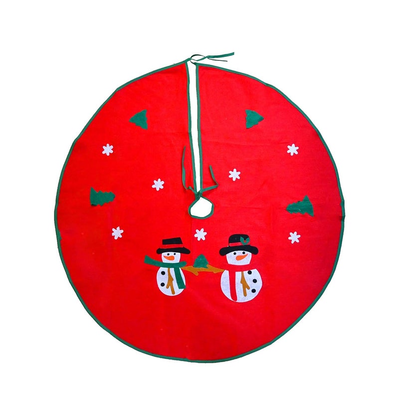 Jades Mr and Mrs Snowman Theme Xmas Tree Skirt - Image 1