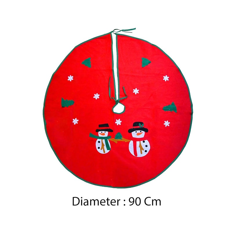 Jades Mr and Mrs Snowman Theme Xmas Tree Skirt - Image 3