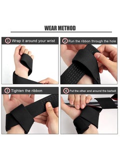 SKDK Non-Slip Silicone Lifting Straps, Straps for Gym, Weightlifting, Wristbands Gym Straps for Gym Women, Men, Weightlifting, Bodybuilding, Xfit, Strength Training  - Image 4