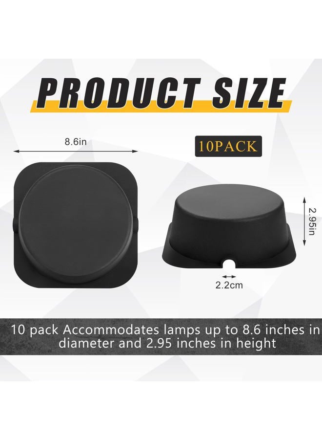 Tuanse 10 Pcs Recessed Light Cover 8.6 x 8.6 x 2.9 Inch Fire-Resistant and Energy-Saving Light Insulation Protect Cover for Attic (Black) - Image 2