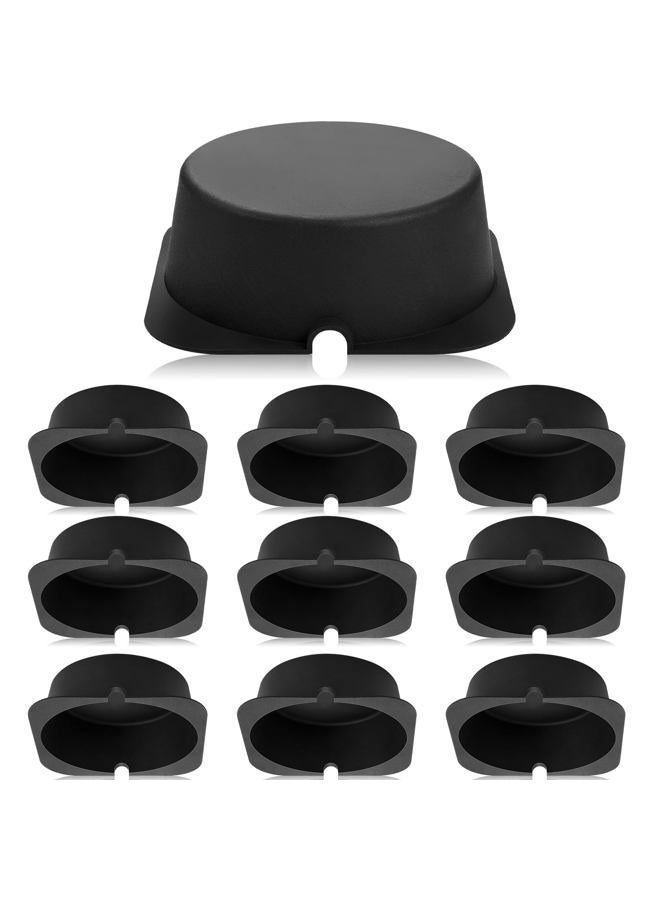 Tuanse 10 Pcs Recessed Light Cover 8.6 x 8.6 x 2.9 Inch Fire-Resistant and Energy-Saving Light Insulation Protect Cover for Attic (Black) - Image 1