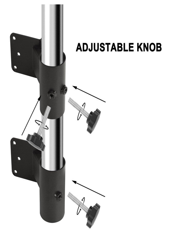 Adamoss Deck Umbrella Mount,Umbrella Holder for Deck Railing,Patio Deck Mount Umbrella Holder Heavy Duty Adjustable Metal Umbrella Stand Outdoor Base Attaches to Railing, Outdoor Courtyard, Balcony, Boats - Image 2