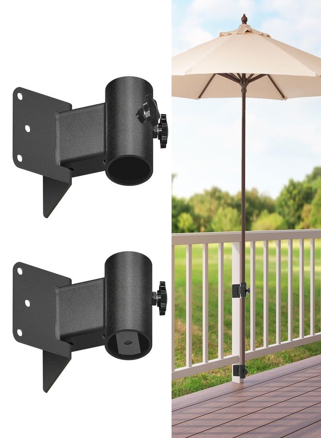 Adamoss Deck Umbrella Mount,Umbrella Holder for Deck Railing,Patio Deck Mount Umbrella Holder Heavy Duty Adjustable Metal Umbrella Stand Outdoor Base Attaches to Railing, Outdoor Courtyard, Balcony, Boats - Image 1