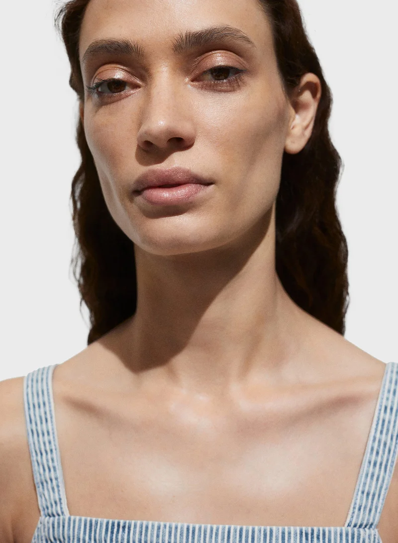MANGO Denim Crop Top
