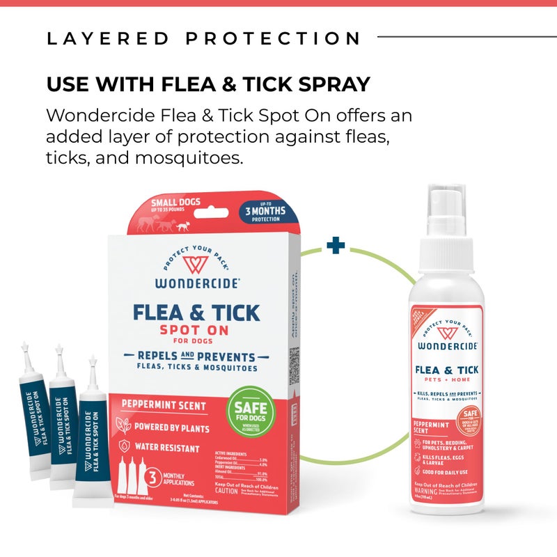 Wondercide - Flea & Tick Dog Spot On - Flea, Tick, and Mosquito Repellent, Prevention for Dogs with Natural Essential Oils - Up to 3 Months Protection - Small 3 Tubes of 0.05 oz - Image 5