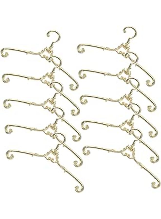 10 Miniature Hangers For Doll House Clothes Tiny Room Props White - Image 1