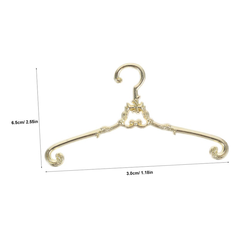 10 Miniature Hangers For Doll House Clothes Tiny Room Props White - Image 3