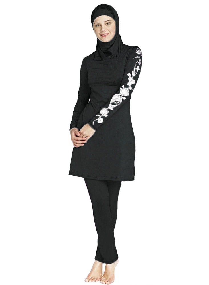 Generic Women Modest Muslim Swimsuit Full Coverage Women Burkini Swimsuits Set Islamic Long Sleeve Hijab Top Swim Pants ?Bathing Suit Full Cover Swimsuit - Image 1
