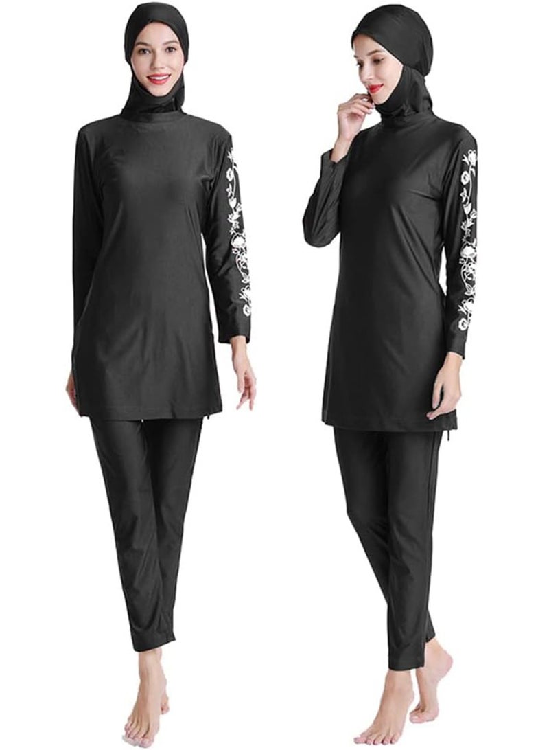 Generic Women Modest Muslim Swimsuit Full Coverage Women Burkini Swimsuits Set Islamic Long Sleeve Hijab Top Swim Pants ?Bathing Suit Full Cover Swimsuit - Image 2