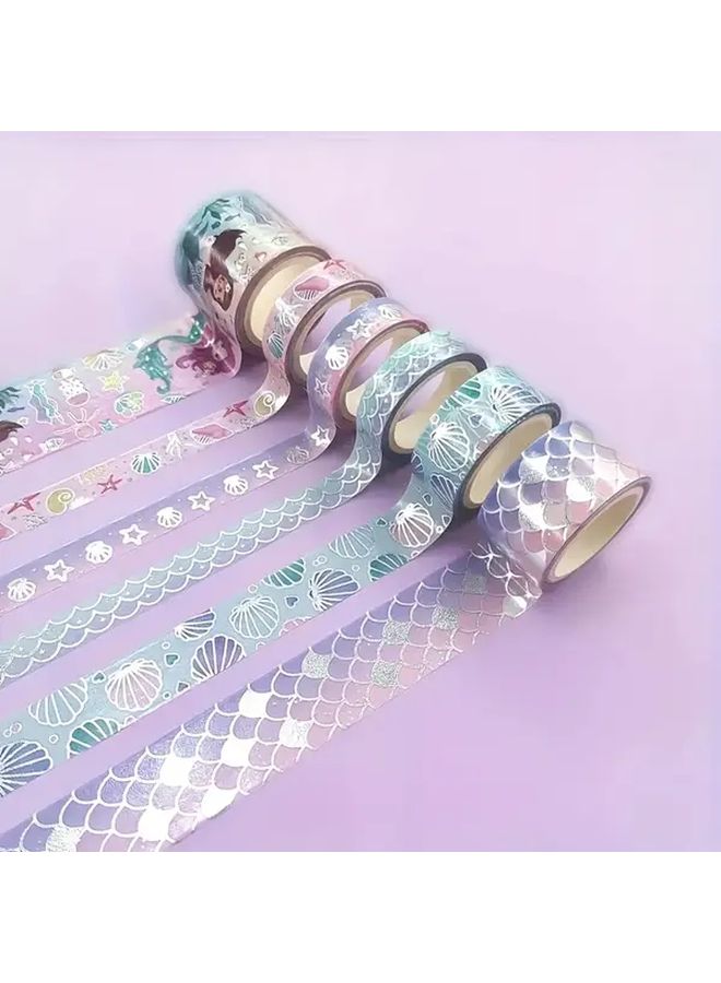 6 Pcs Cute Diary Stickers Fairy Tale Mermaid Creative DIY Decoration Set For Journaling - Image 1