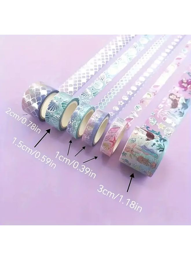 6 Pcs Cute Diary Stickers Fairy Tale Mermaid Creative DIY Decoration Set For Journaling - Image 3