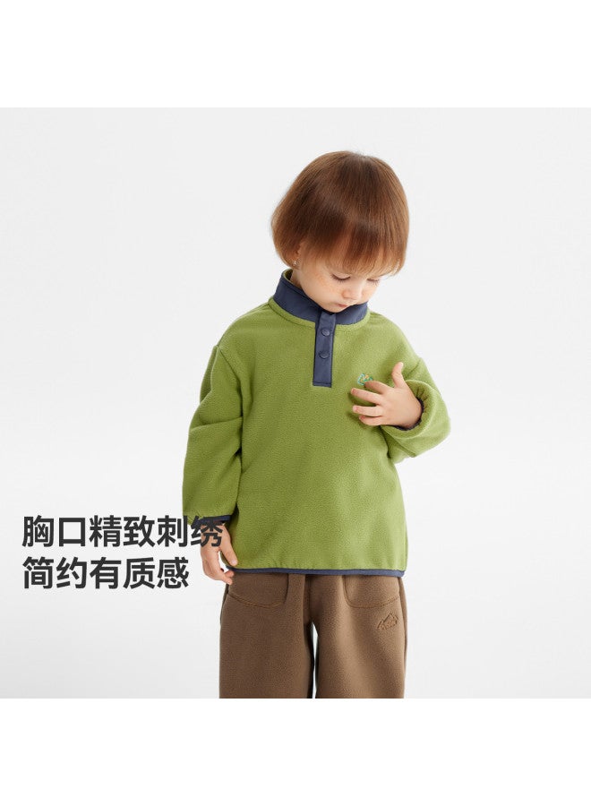 Boys' Hoodie Baby Polar Fleece Top Children's Autumn Winter 2025 New Warm Girls' - Image 3