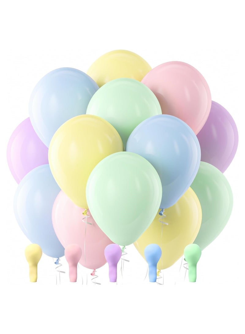 100 Pack 12 inch Round Multicolour Macaron Balloons for Birthday Baby Shower Wedding Decorations - Image 1