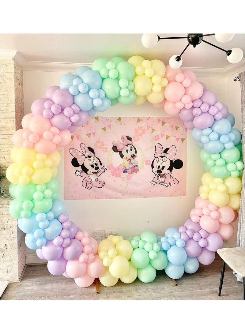 100 Pack 12 inch Round Multicolour Macaron Balloons for Birthday Baby Shower Wedding Decorations - Image 4