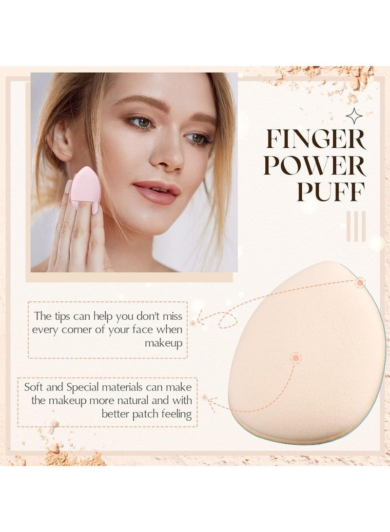 KIKI Finger Puff 4 Pcs Mini Triangle Makeup Puff for women Super Soft Beauty Makeup Tools Suitable for Loose and Body Powder - Image 5