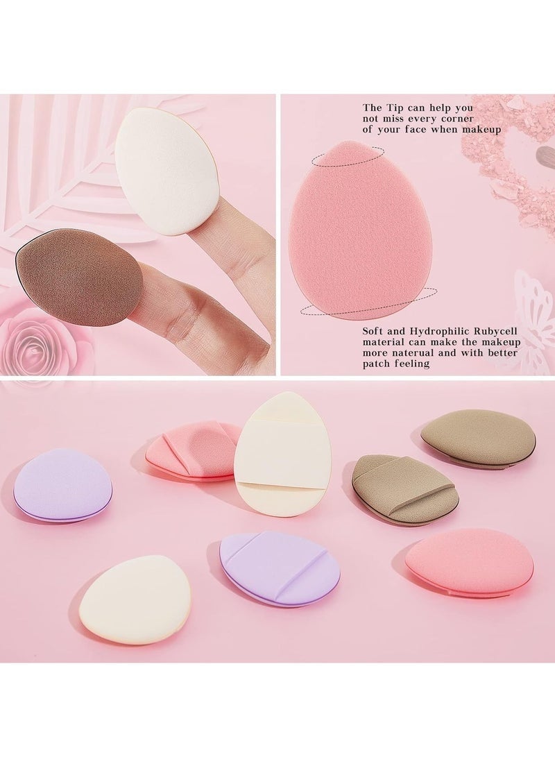 KIKI Finger Puff 4 Pcs Mini Triangle Makeup Puff for women Super Soft Beauty Makeup Tools Suitable for Loose and Body Powder - Image 2