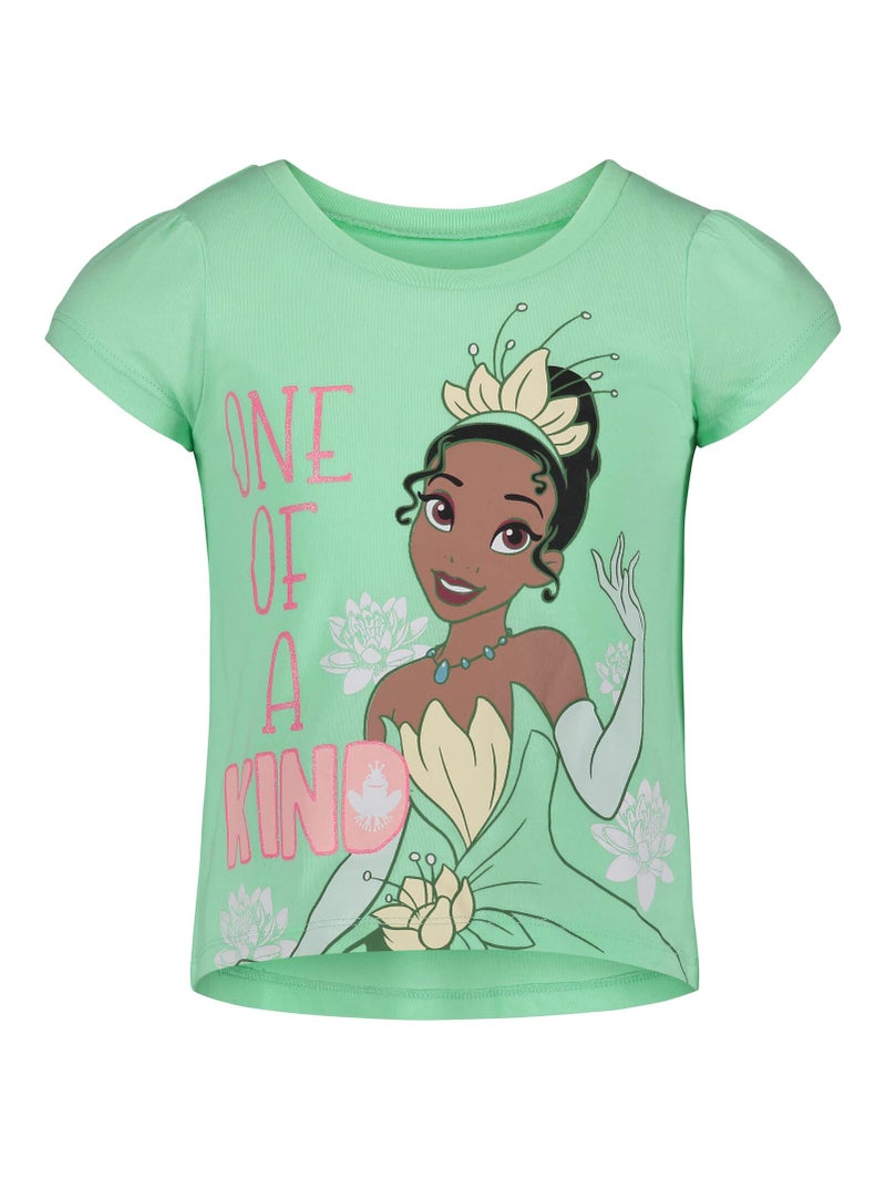 Disney Princess Mulan Tiana Rapunzel Moana Toddler Girls 4 Pack T-Shirts 4T - Image 4