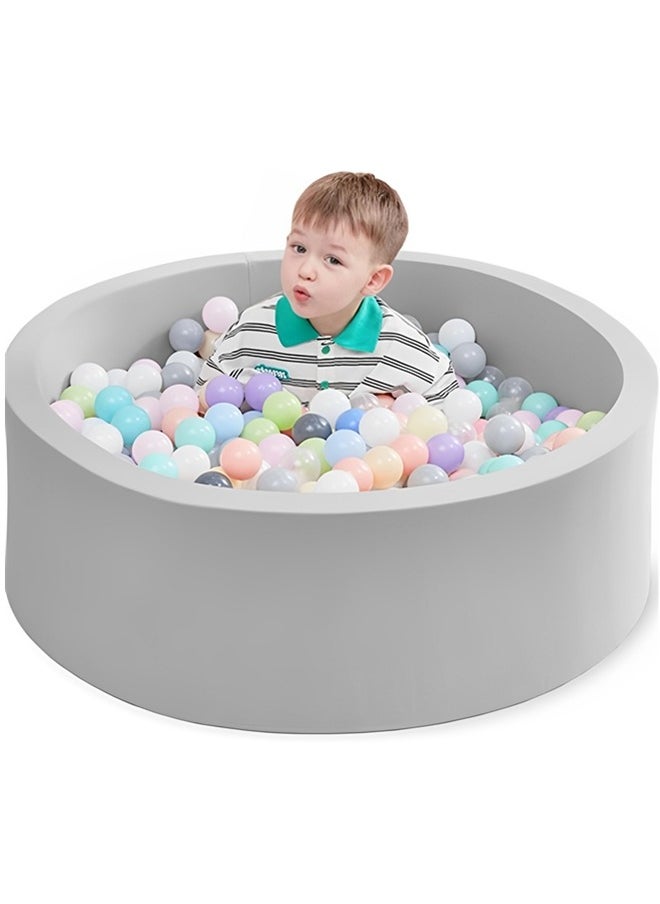 Beauenty Foam Ball Pit for Toddlers,35.5"x 11.9"Baby Ball Pit with Soft Memory Sponge,Indoor Outdoor Baby Playpen, Play Ball Pool for Infants Boys and Girls(Gray,NO Balls)  - Image 1