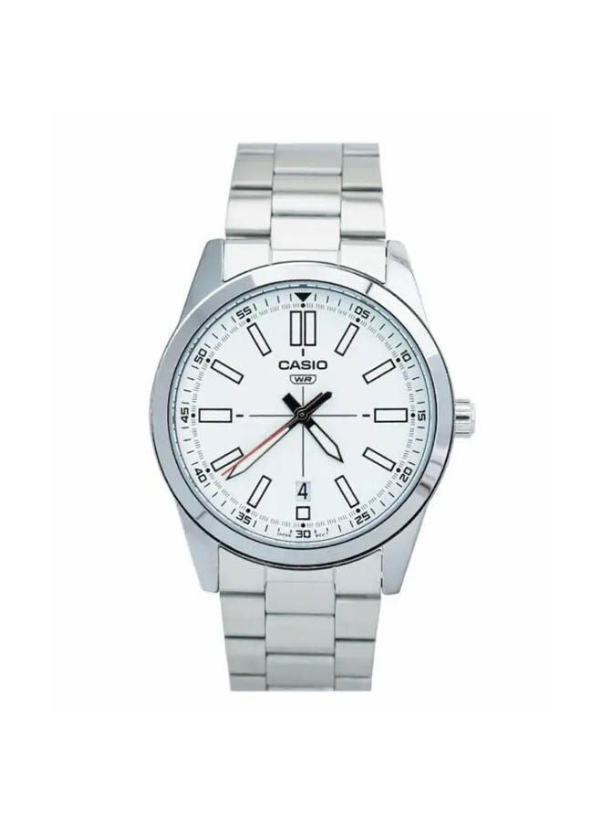 كاسيو ساعة يد من ستانلس ستيل بعقارب MTP-VD02D-7EUDF - Image 1