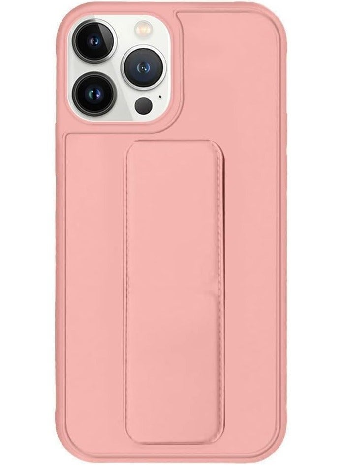 ELTRAZONE iPhone 16 Pro Max Pink Magnetic Car Mount Kickstand Case – Premium Silicone with Vertical & Horizontal Hand Strap and Multi-Stand - Image 2