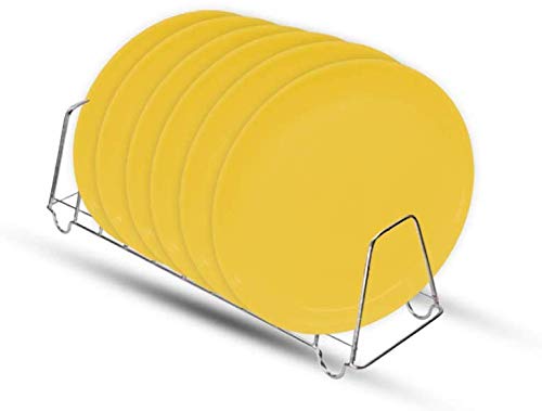 SWIFT INTERNATIONAL Swift International Yellow Colour 11 Inch Unbreakable Lunch Plate Microwave Safe Round Full Size Plain Acrylic Dinner Plates Set 6 Pieces - Image 2