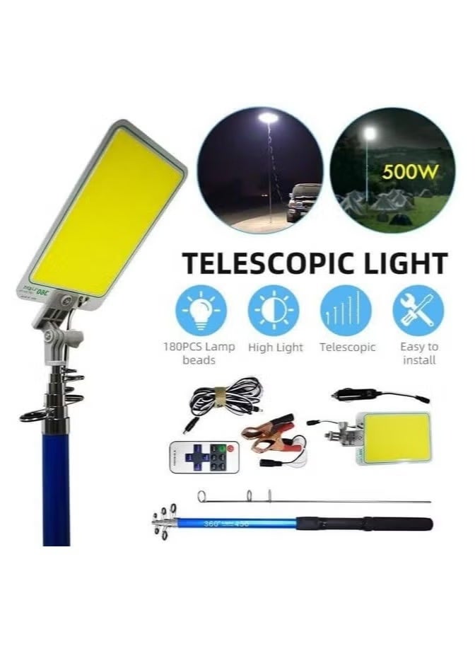 مينزا مصباح تخييم خارجي متعدد الوظائف LED مع ريموت كنترول، ، سلك 5 متر - Image 4