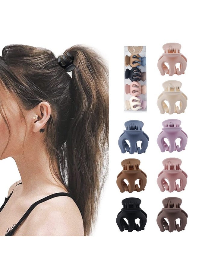 FRDTLUTHW - FRDTLUTHW Hair Clips 1.37 Inch Colored Small Hair Claw Clips for High Ponytail(pack of 8) - Image 1