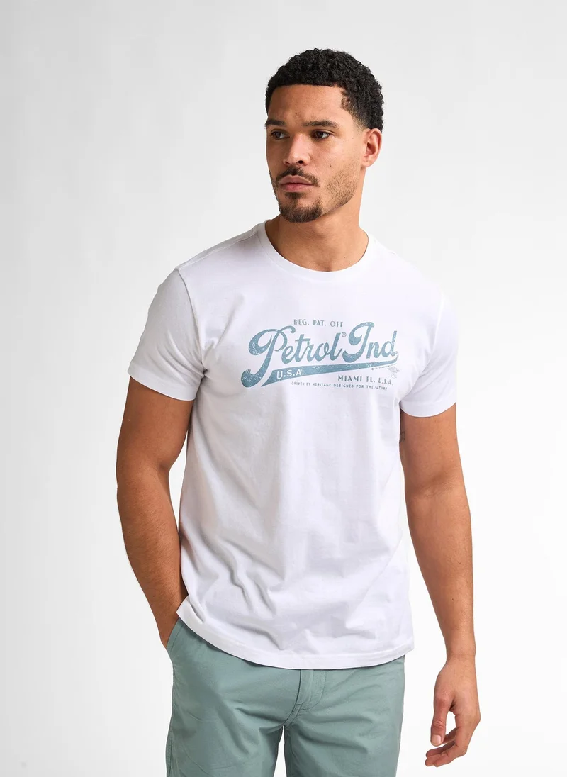 بترول اندستريز تيشيرت رجالي كلاسيك بطبعة