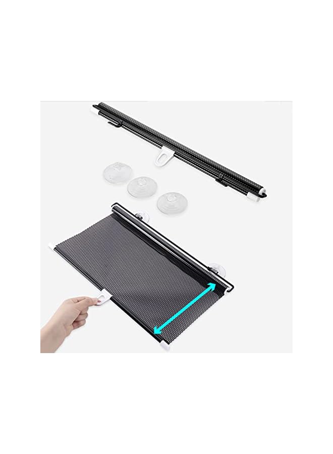 The Bros Blackout Blind Shade with Suction Cups Temporary Retractable Window Cover Curtain,Privacy Screen and Sun Protection,for Living Kitchen Office Car,No Drilling Required (Black,40x125cm/15.7x49.2in) - Image 5