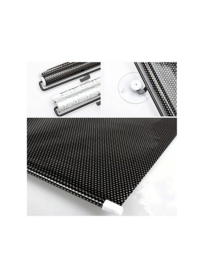 The Bros Blackout Blind Shade with Suction Cups Temporary Retractable Window Cover Curtain,Privacy Screen and Sun Protection,for Living Kitchen Office Car,No Drilling Required (Black,40x125cm/15.7x49.2in) - Image 3