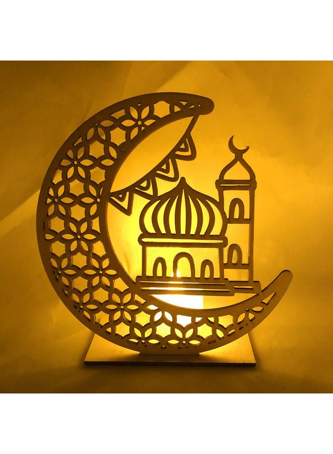 Mosque Wooden Led Candles Light Brown 16x6x21cm - Image 2