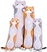 Oeonuas Store Oeonuas Cute Cat Plush Long Body Pillow Cuddle Cartoon Stuffed Animals Cat Plushie Soft Doll Pillows Gifts for Kids GirlsGray 27 - Image 4