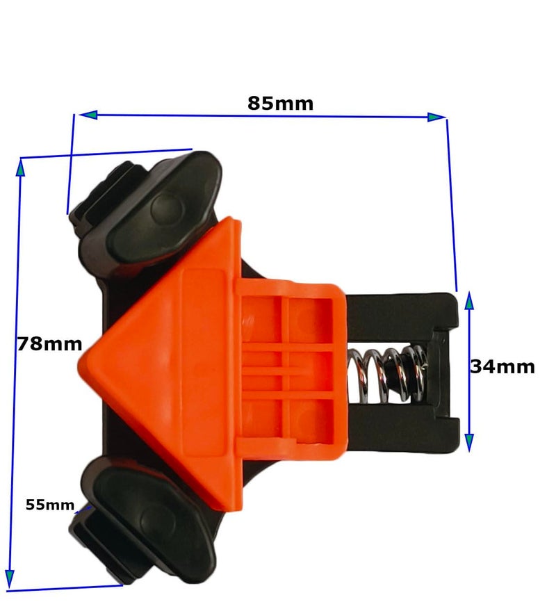 Hetkrishi 90 Degree Angle Clamps Woodworking Corner Clip Right Angle Clip Fixer Set of 4 Clamp Tool with Adjustable Hand Tools - Image 2
