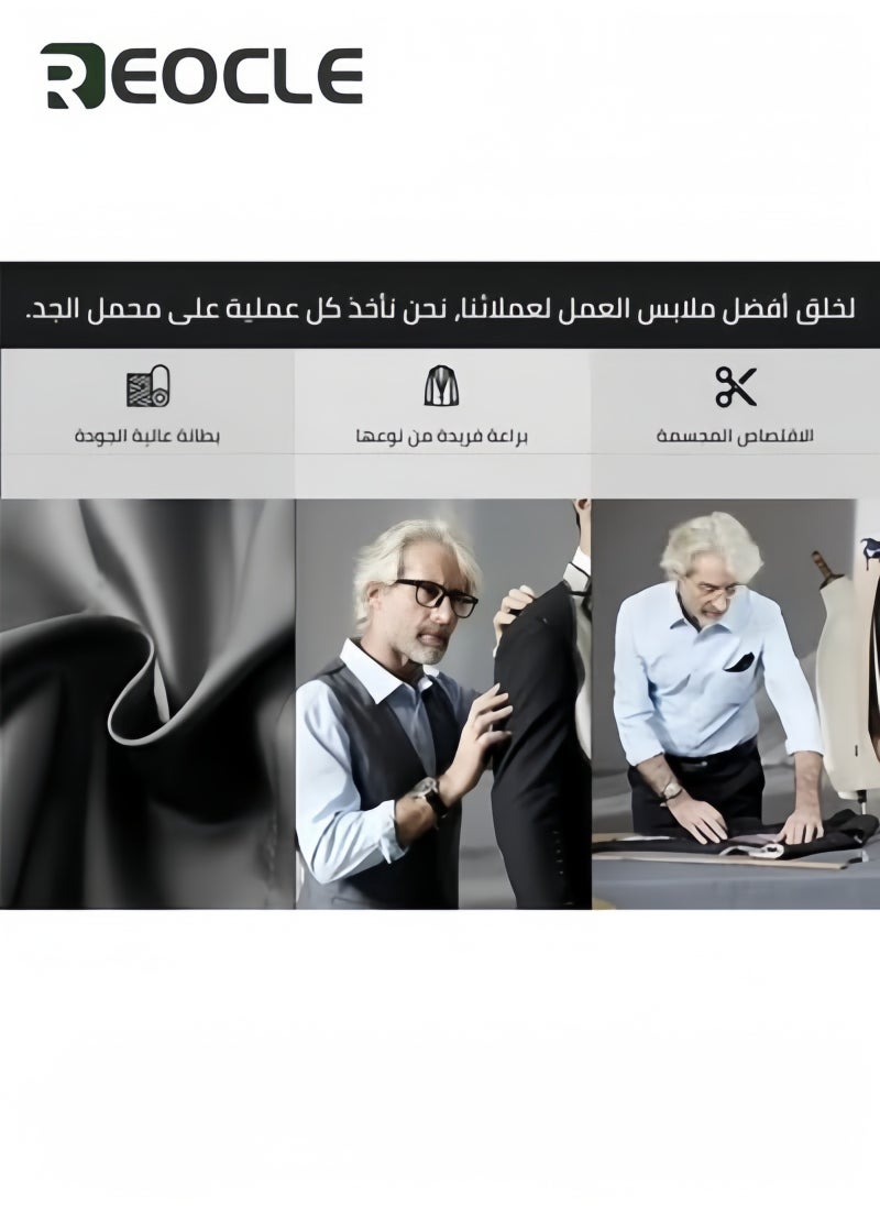 REOCLE Men's Long-Sleeved Warm Shirt Fall Winter Striped Knitted Shirt Casual & Formal Fit Shirt Fake Two-Piece Shirt - Image 4