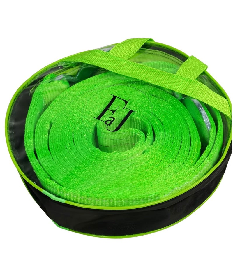 FAJ 10 Ton Tow Rope 6M Heavy Duty Recovery Strap with Safety Hooks for Car SUV Truck Emergency Vehicle Towing. - Image 5