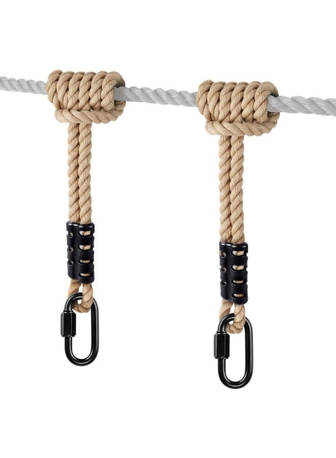 BeneLabel Poseidon Series Sewn Prusik Loops Ropes, Safety, 19", Diameter 2/5", 2 Pack, Beige - Image 2