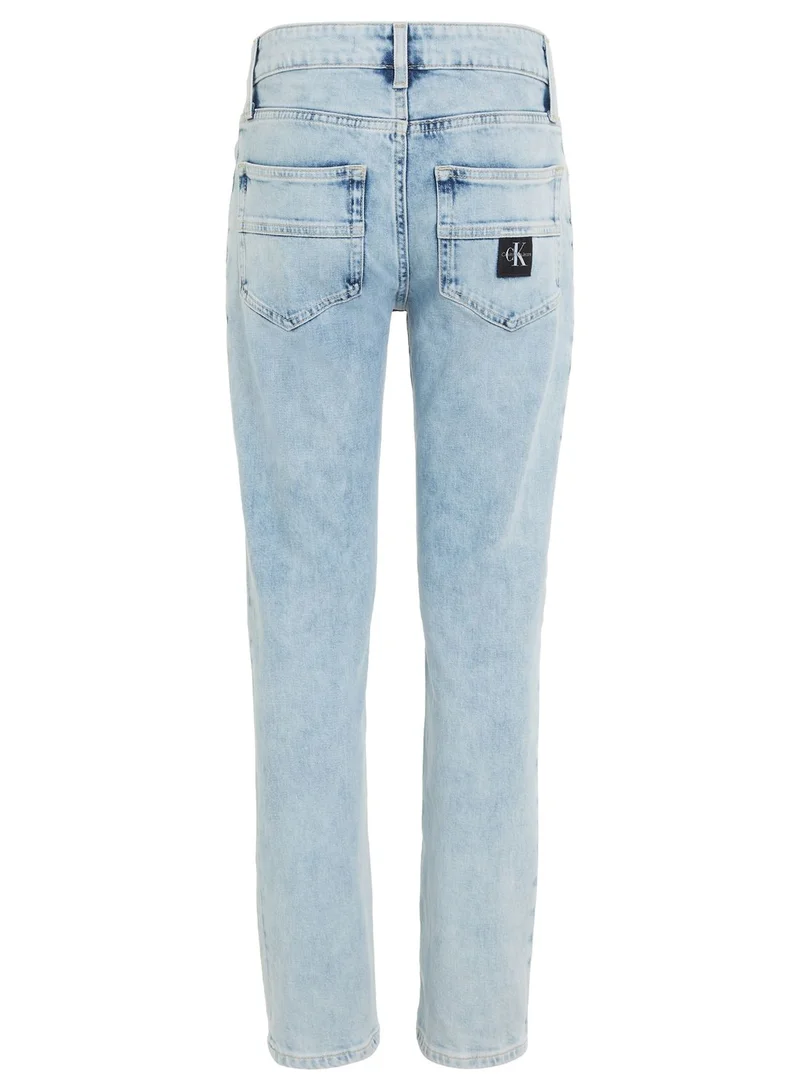 Calvin Klein Jeans Kids Light Wash Slim Fit Jeans