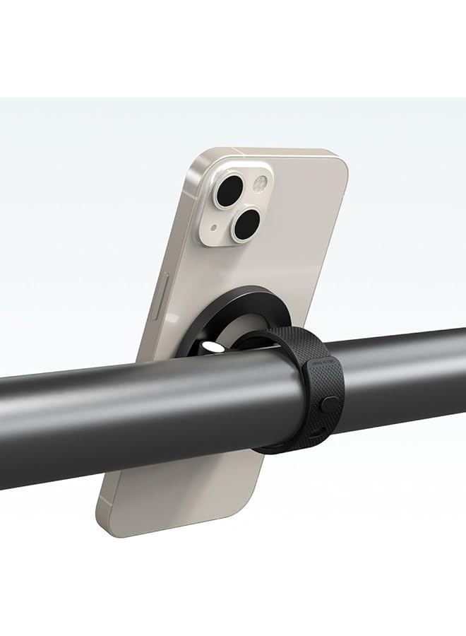 S-TOP Magnetic Bar Mount for MagSafe Compatible Phones, Universal Holder with 3X Magnetic Force, Flexible Strap for Gym Equipment, Bikes, Strollers - Image 1