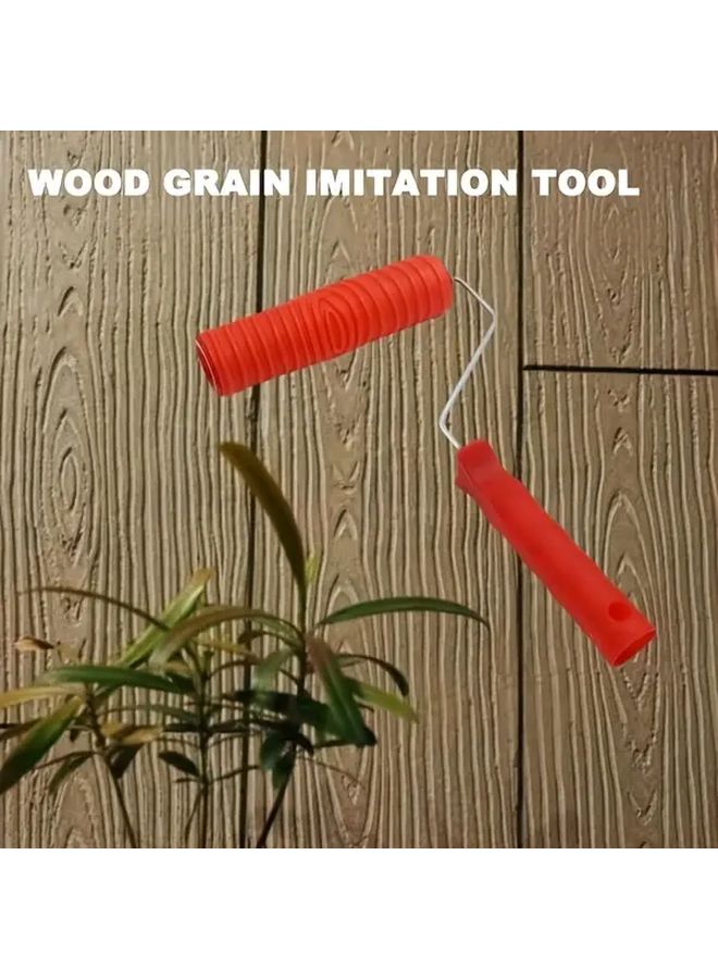 1pc Wood Grain Paint Roller Brush For Wall Decoration Home Decor - Image 3
