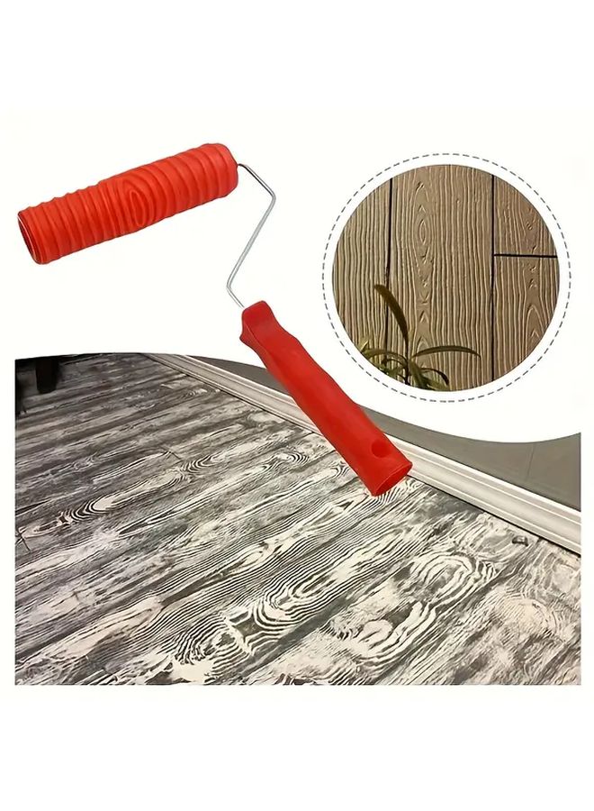 1pc Wood Grain Paint Roller Brush For Wall Decoration Home Decor - Image 5