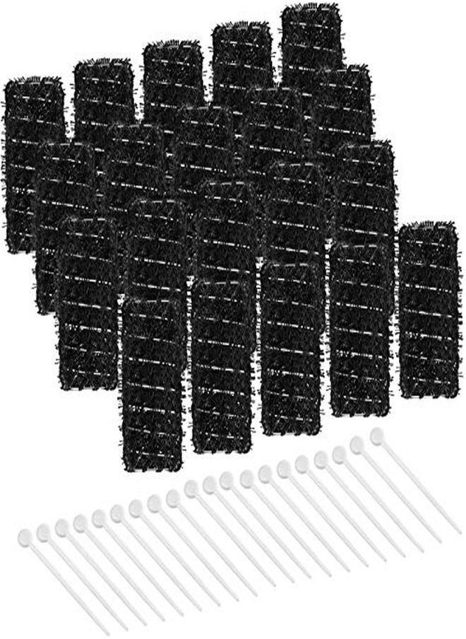 WILLBOND 20 Pieces Hair Styling Brush Roller Hair Curler Roller Hair Mesh Roller And 20 Pieces Plastic Roller Picks For Women Girls Hair Styling, 2.5 X 0.7 Inch  - Image 1