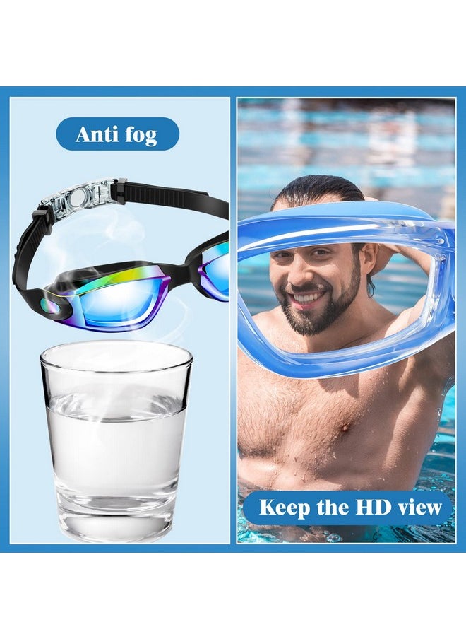 Konohan - 10 Pack Anti Fog Swim Goggles Uv Protection Swimming Goggles No Leaking Water Goggles Silicone Swimming Glasses With 10 Pairs Earplugs 10 Pieces Nose Clips For Adult Men Women Youth - Image 1