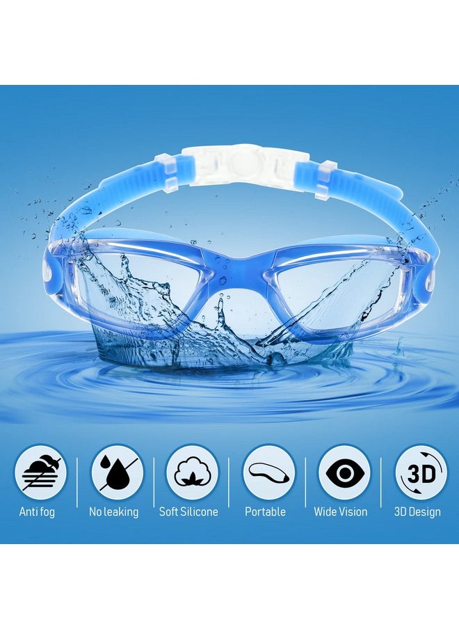 Konohan - 10 Pack Anti Fog Swim Goggles Uv Protection Swimming Goggles No Leaking Water Goggles Silicone Swimming Glasses With 10 Pairs Earplugs 10 Pieces Nose Clips For Adult Men Women Youth - Image 1