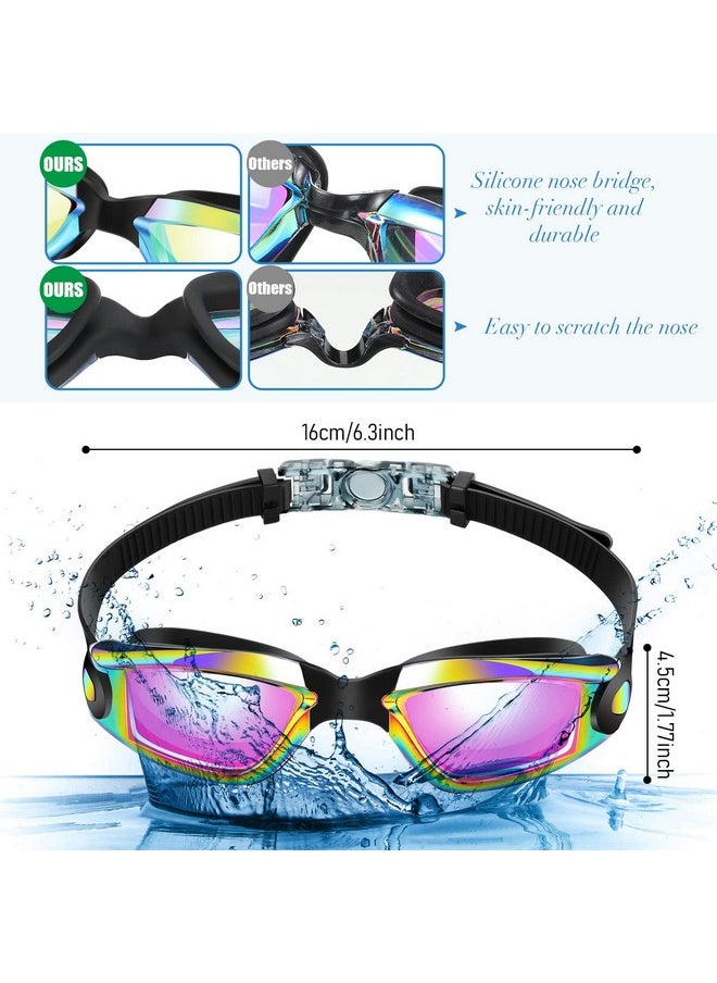 Konohan - 10 Pack Anti Fog Swim Goggles Uv Protection Swimming Goggles No Leaking Water Goggles Silicone Swimming Glasses With 10 Pairs Earplugs 10 Pieces Nose Clips For Adult Men Women Youth - Image 1
