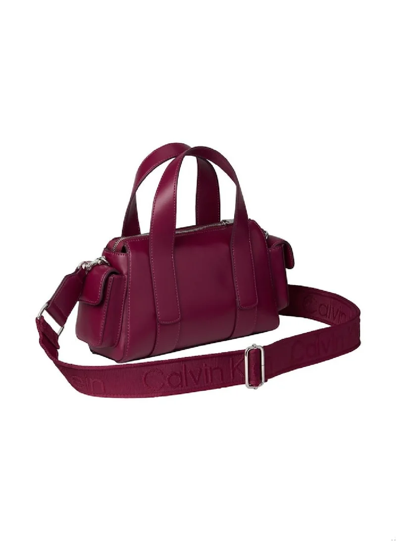 CALVIN KLEIN Convertible Jacquard Crossbody Handbag