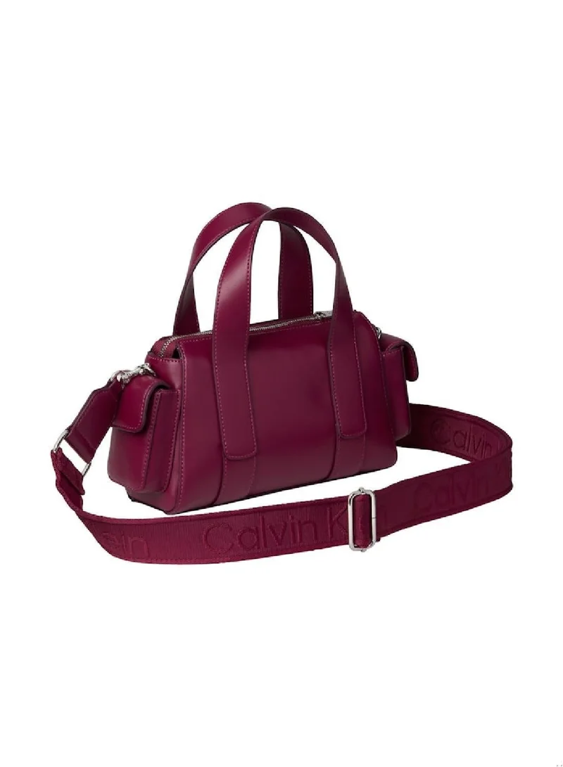 CALVIN KLEIN Convertible Jacquard Crossbody Handbag