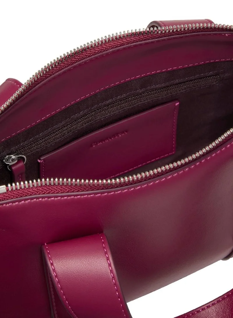 CALVIN KLEIN Convertible Jacquard Crossbody Handbag